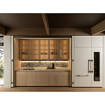 Кухонный гарнитур из камня и дерева с раздвижными дверцами TIVALÌ 2.0 Dada Engenereed Kitchen варинант исполнения - 4 | Loft Concept в Воронеже