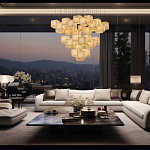 Люстра подвесная с квадратными плафонами из натурального камня Glowing Spheres варинант исполнения - 8 | Loft Concept в Воронеже