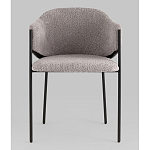 Стул Brace букле серый варинант исполнения - 4 | Loft Concept в Воронеже