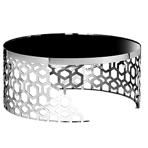 Кофейный стол Yen Geometry Table Silver 90