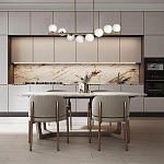 Люстра на штанге с 8-ю белыми шарообразными плафонами Bubble Chandelier варинант исполнения - 4 | Loft Concept в Воронеже