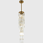 Многоярусная люстра с прямоугольными хрустальными подвесками Allard Crystal Chandelier 3 варинант исполнения - 3 | Loft Concept в Воронеже