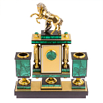 Настольный письменный набор из малахита с декором в виде лошади Leader Organizer варинант исполнения - 4 | Loft Concept в Воронеже