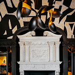 Обои ручная роспись в стиле Арт-деко Symphony Original colourway on Flint silk dupion варинант исполнения - 5 | Loft Concept в Воронеже