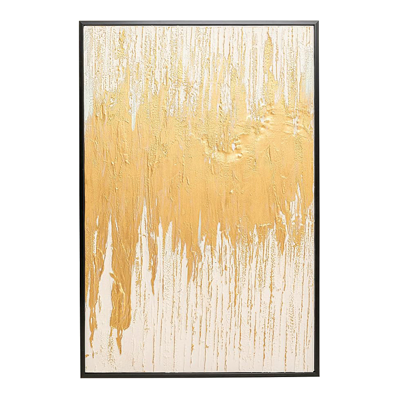 Картина Gold Abstract Глянцевое золото Бежевый в Воронеже | Loft Concept 