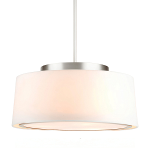 Люстра с круглым белыми тканевым абажуром Chandelier Modern Classic