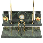 Настольный письменный набор из змеевика с подставкой под календарь Successful Leader варинант исполнения - 1 | Loft Concept в Воронеже