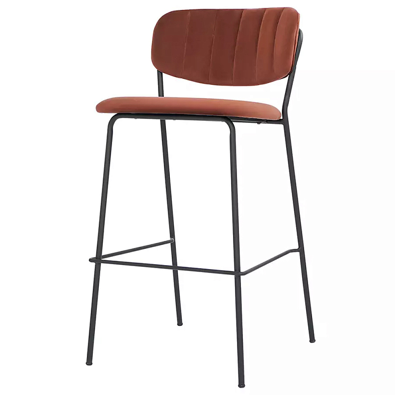 Стул барный с широкой полукруглой спинкой Chair Smooth Shapes Кирпичный Стул барный с широкой полукруглой спинкой Chair Smooth Shapes Кирпичный в Воронеже | Loft Concept