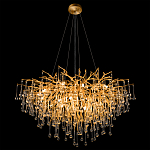 Люстра подвесная с прозрачными стеклянными подвесками в форме капель Диаметр 100 см Droplet Chandelier варинант исполнения - 5 | Loft Concept в Воронеже