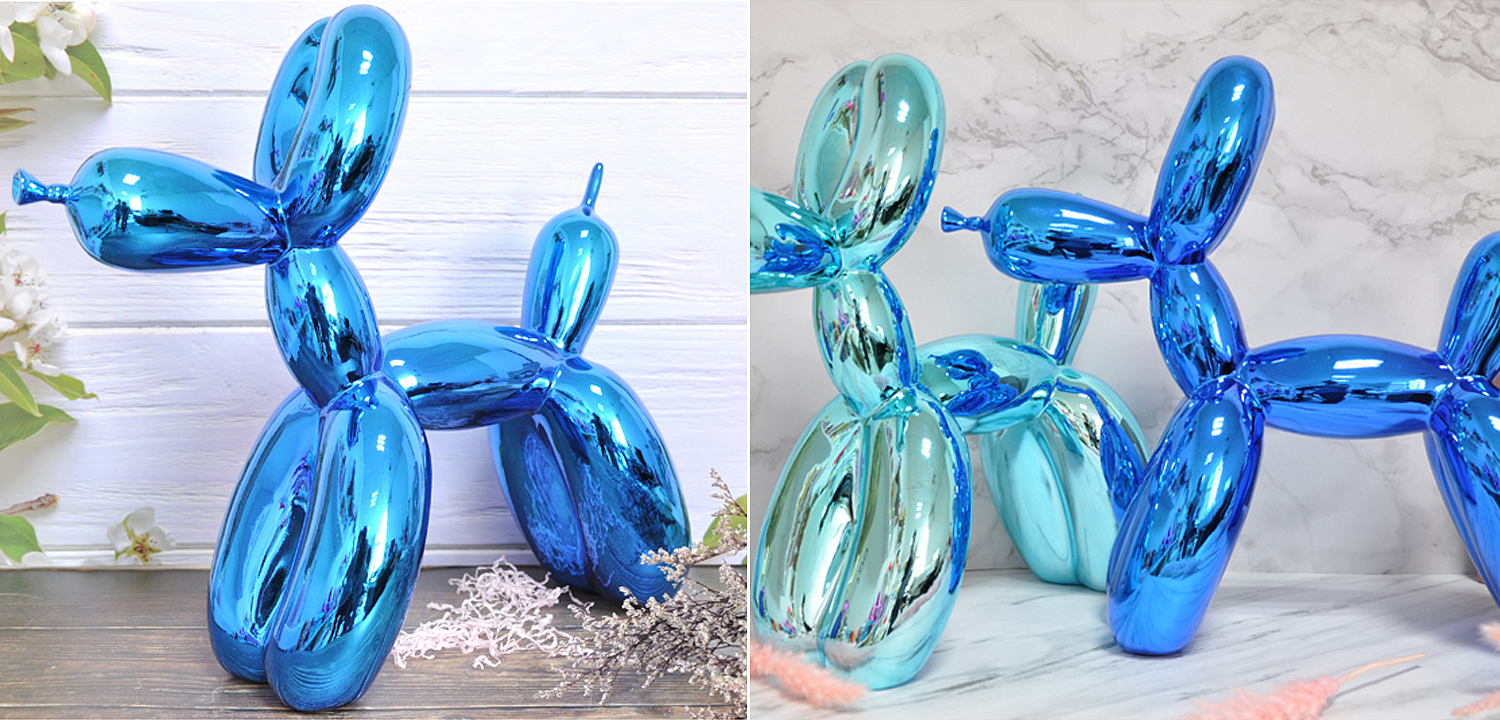 Статуэтка Jeff Koons Balloon Dog shining blue Статуэтка Jeff Koons Balloon Dog shining blue - Loft-Concept в Воронеже