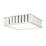 Потолочный светильник квадратный с гофрированным серебрянным абажуром Millennium варинант исполнения - 1 | Loft Concept в Воронеже