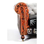 Диван Честерфильд граффити graffiti Orange Sofa натуральная кожа варинант исполнения - 6 | Loft Concept в Воронеже