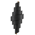 Бра в форме спирали черное с золотой внутренней отделкой Warm Glow варинант исполнения - 2 | Loft Concept в Воронеже