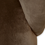 Барный стул со спинкой на 4-х деревянных ножках Коричневый Велюр Vendramin Chair  варинант исполнения - 4 | Loft Concept в Воронеже