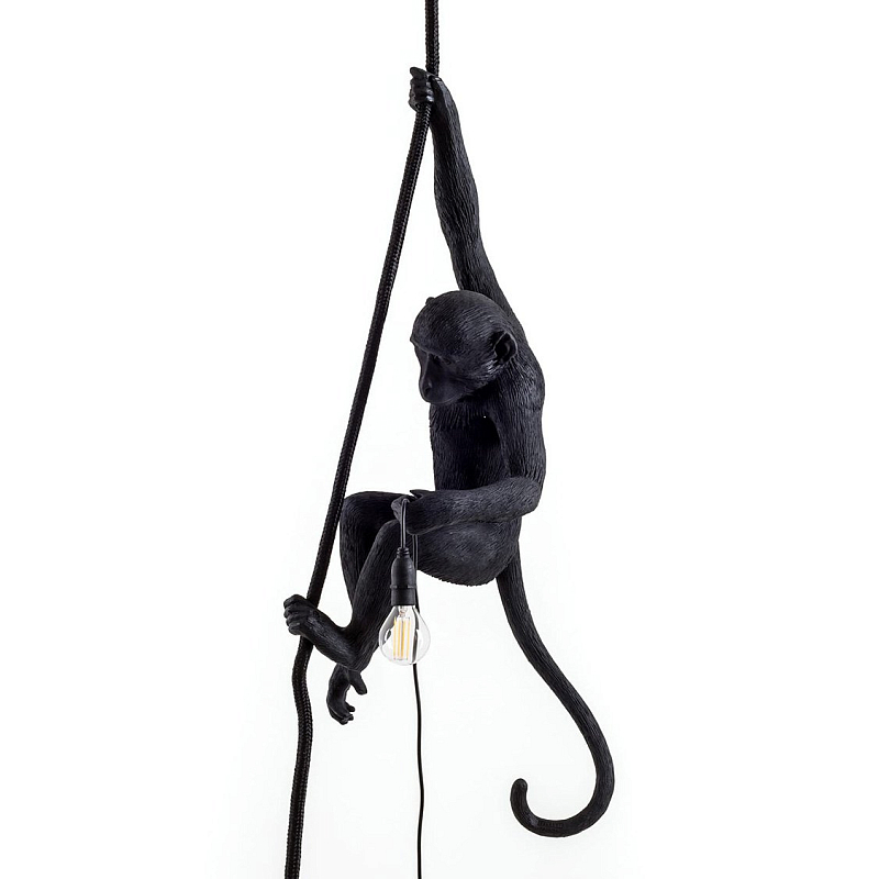Подвесной светильник SELETTI MONKEY LAMP CEILING VERSION Black Черный Подвесной светильник SELETTI MONKEY LAMP CEILING VERSION Black Черный в Воронеже | Loft Concept