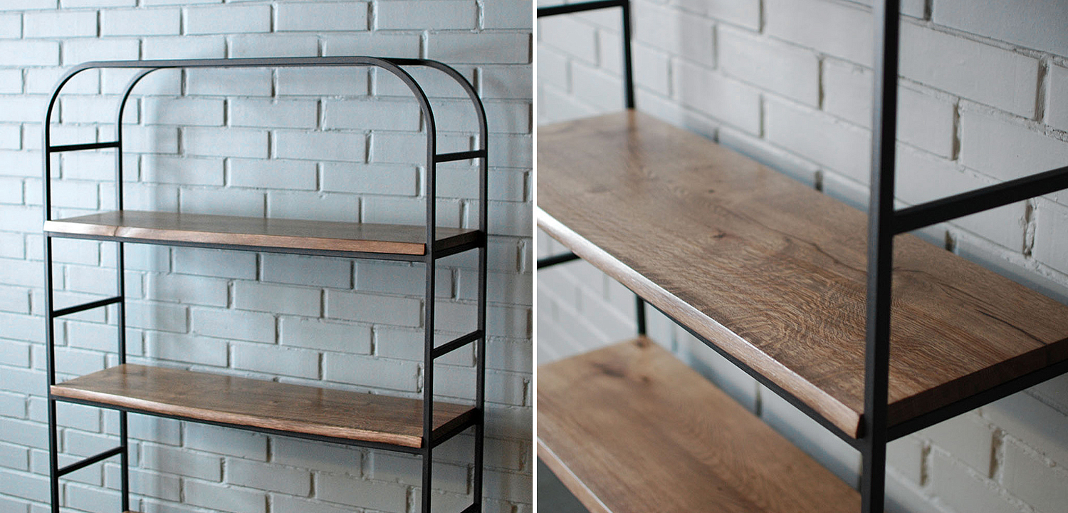 Стеллаж Holman Industrial Metal Rust Rack Стеллаж Holman Industrial Metal Rust Rack - Loft-Concept в Воронеже