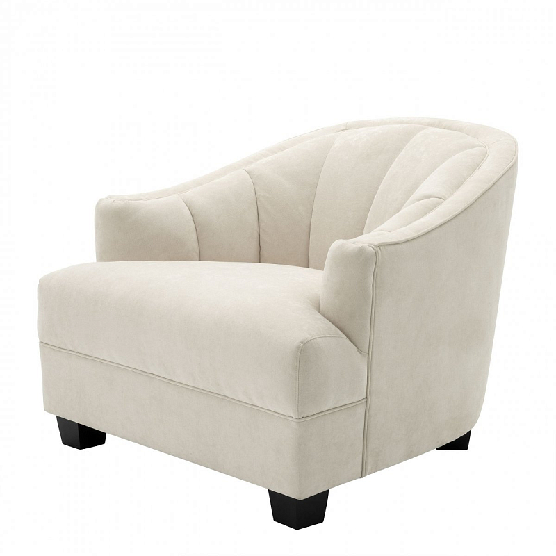 Кресло Eichholtz Chair Polaris Ecru Бежевый Черный в Воронеже | Loft Concept 