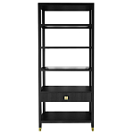 Стеллаж Elsa Dreams Black со стеклянными полками и ящиком варинант исполнения - 7 | Loft Concept в Воронеже