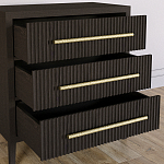 Комод Primo с 3 выдвижными ящиками Темный орех варинант исполнения - 6 | Loft Concept в Воронеже