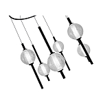 Люстра светодиодная с 6-ю сферическими стеклянными плафонами Splatter варинант исполнения - 4 | Loft Concept в Воронеже