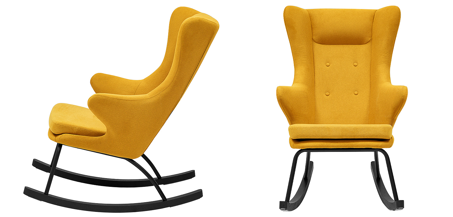 Rocking chair DORIA YELLOW Кресло-Качалка Желтое Rocking chair DORIA YELLOW Кресло-Качалка Желтое - Loft-Concept в Воронеже