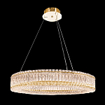 Люстра подвесная круглая из прозрачного хрусталя с золотым корпусом Selfsufficient варинант исполнения - 9 | Loft Concept в Воронеже