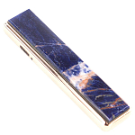 Зажигалка электронная с накладкой из натурального камня Содалит и с USB проводом для зарядки Stone Lighters варинант исполнения - 1 | Loft Concept в Воронеже