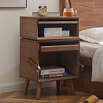 Тумбочка прикроватная деревянная Робот Robot Desk варинант исполнения - 2 | Loft Concept в Воронеже