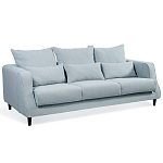 Диван Seldon с мягкими подушками голубое букле варинант исполнения - 1 | Loft Concept в Воронеже