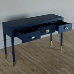 Дизайнерский Письменный стол Elsa Dreams Blue с тремя ящиками варинант исполнения - 4 | Loft Concept в Воронеже