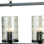 Люстра прямоугольная с 4-мя прозрачными цилиндрическими плафонами  Stamped Cylinders варинант исполнения - 1 | Loft Concept в Воронеже