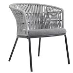 Кресло с декоративным плетением на спинке и подлокотниках Armchair Weaving варинант исполнения - 2 | Loft Concept в Воронеже