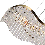 Люстра подвесная волнистой формы с хрустальными подвесками Ludivine Lighting варинант исполнения - 3 | Loft Concept в Воронеже