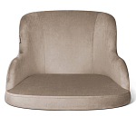 Барный стул со спинкой и подлокотниками на 4-х деревянных ножках Бежевый Велюр Ava Charm варинант исполнения - 2 | Loft Concept в Воронеже