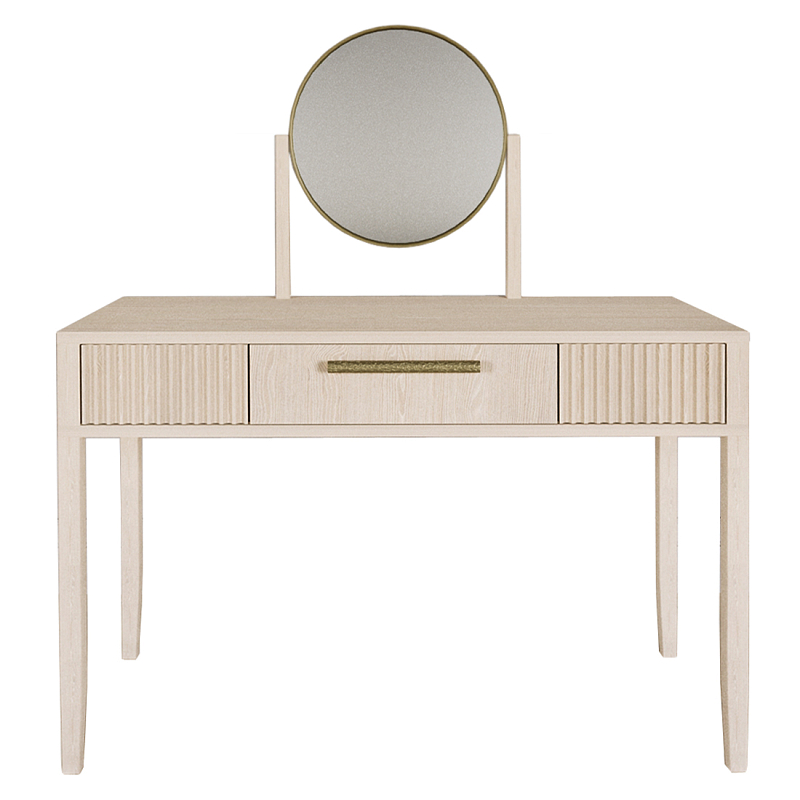 Туалетный Стол с зеркалом Primo Светлый дуб Древесина Золотой в Воронеже | Loft Concept 