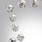 Люстра каскадня с 12-ю прозрачными шарообразными плафонами Bubbles Bocci варинант исполнения - 3 | Loft Concept в Воронеже