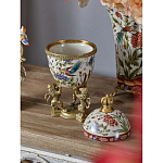 Шкатулка в форме яйца на величественных львах из фарфора с бронзовыми элементами Eden Garden варинант исполнения - 6 | Loft Concept в Воронеже