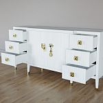 Большой Комод-буфет Elsa Dreams White с ящиками варинант исполнения - 6 | Loft Concept в Воронеже