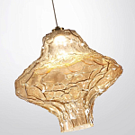 Подвесной светильник с плафоном из фактурного светло-янтарного стекла Light Ensemble варинант исполнения - 9 | Loft Concept в Воронеже