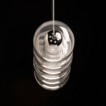 Люстра линейная с 6-ю прозрачными стеклянными плафонами округлой формы HANDLE GRAPE варинант исполнения - 7 | Loft Concept в Воронеже