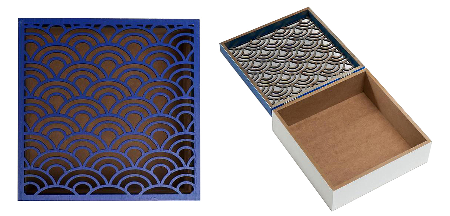 Шкатулка Deep Blue Scales Pattern Box Шкатулка Deep Blue Scales Pattern Box - Loft-Concept в Воронеже
