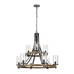 Люстра с цилиндрическим плафонами из толстого волнистого стекла в индустриальном стиле Feiss варинант исполнения - 2 | Loft Concept в Воронеже