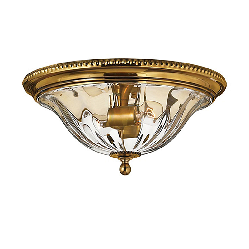 Потолочный светильник цвета латунь с прозрачным плафоном в форме чаши Hinkley Латунь Прозрачное Стекло в Воронеже | Loft Concept 