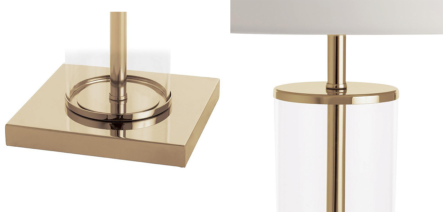 Настольная лампа Ticiana Glass Tube Table lamp gold Настольная лампа Ticiana Glass Tube Table lamp gold - Loft-Concept в Воронеже