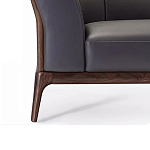 Кресло большое c каркасом из массива дерева Walnut Armchair варинант исполнения - 3 | Loft Concept в Воронеже