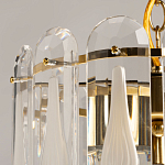 Люстра многоярусная с овальными прозрачными подвесками 28 см Harmonica варинант исполнения - 7 | Loft Concept в Воронеже