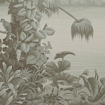 Обои ручная роспись Le Brésil Crystal Grey варинант исполнения - 2 | Loft Concept в Воронеже