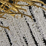 Люстра многоярусная с каркасом из металла и прозрачными подвесками FAIRYTREE Light варинант исполнения - 1 | Loft Concept в Воронеже