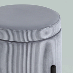 Серо-голубой пуф на черных ножках SANJAY варинант исполнения - 4 | Loft Concept в Воронеже