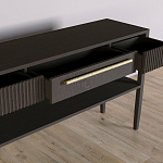 Дизайнерская Консоль с полкой и ящиком Primo Темный орех варинант исполнения - 7 | Loft Concept в Воронеже